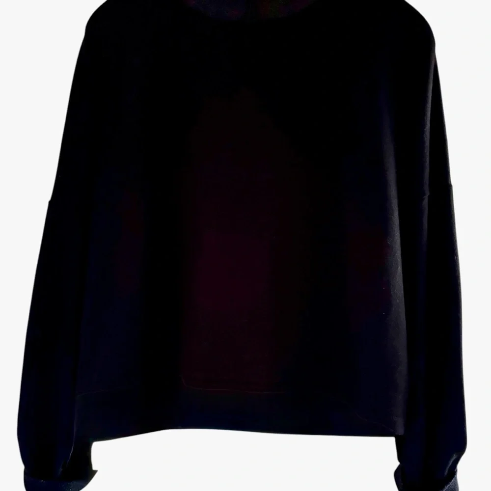 Classic Closet Staple Black Button-Front Cardigan with Notched Hem XL
